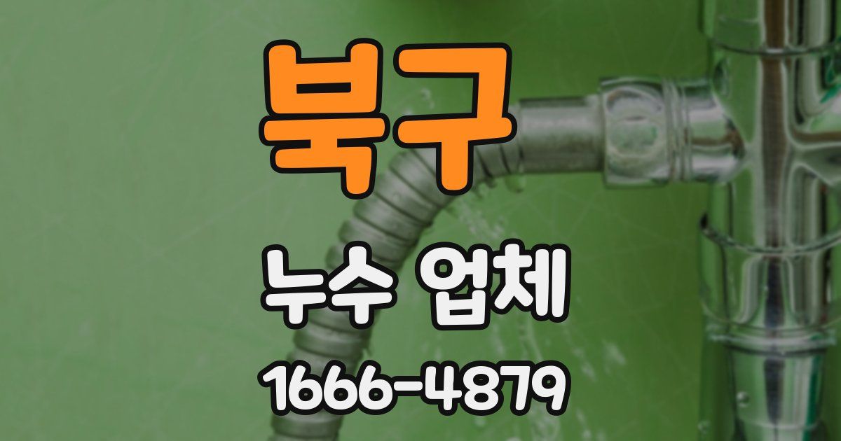 북구 누수 업체