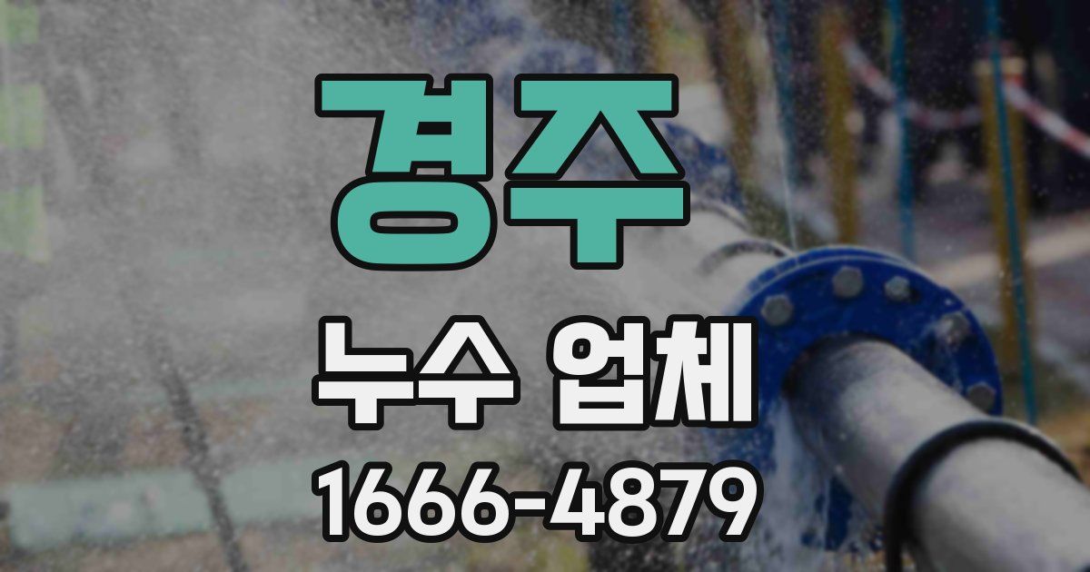 경주 누수 업체
