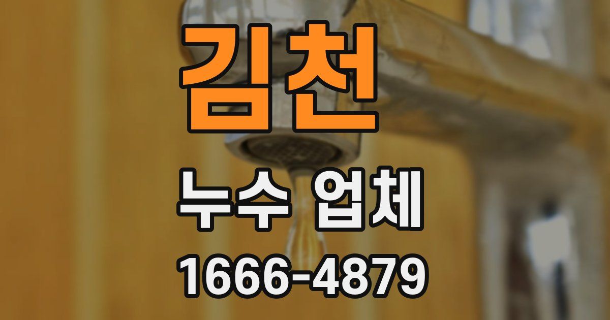 김천 누수 업체