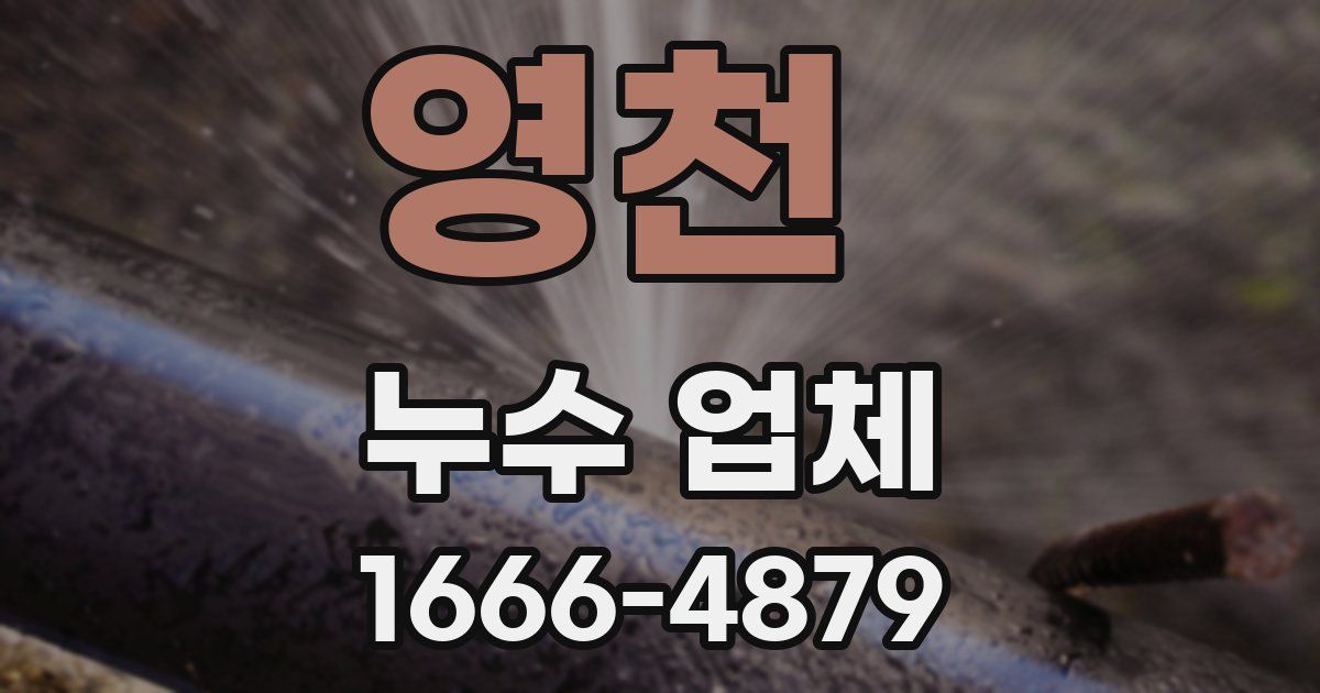 영천 누수 업체