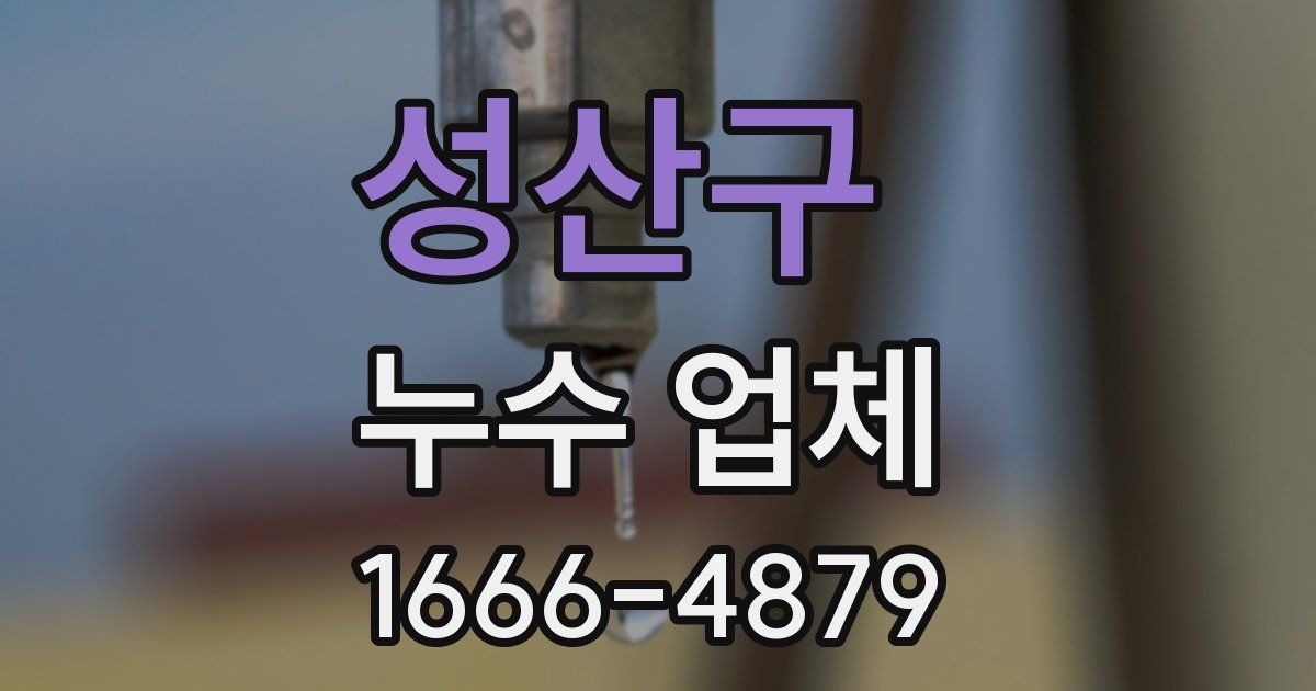 성산구 누수 업체