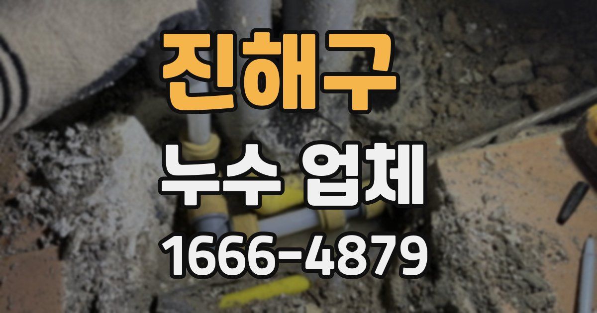 진해구 누수 업체