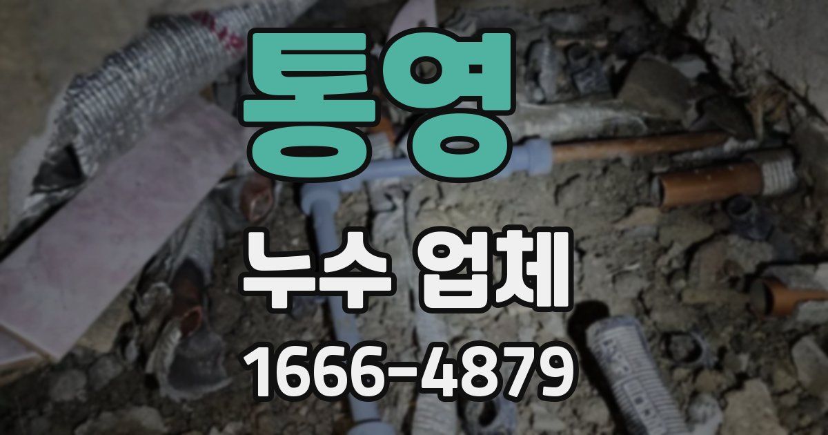 통영 누수 업체