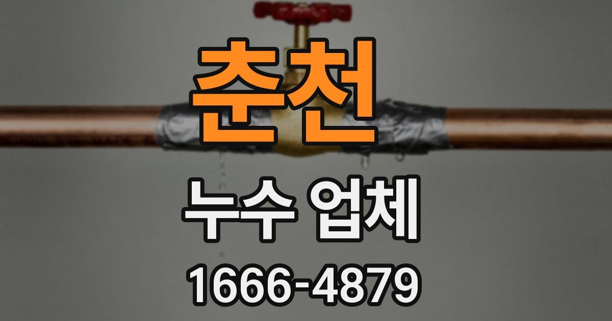 춘천 누수 업체