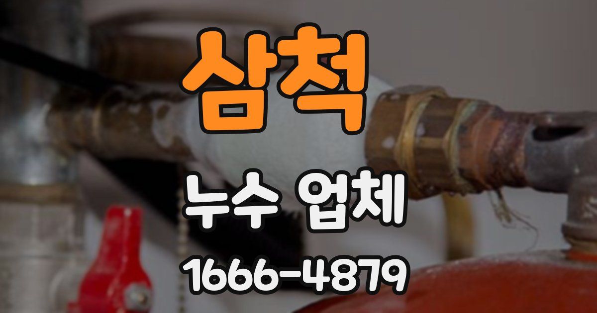 삼척 누수 업체