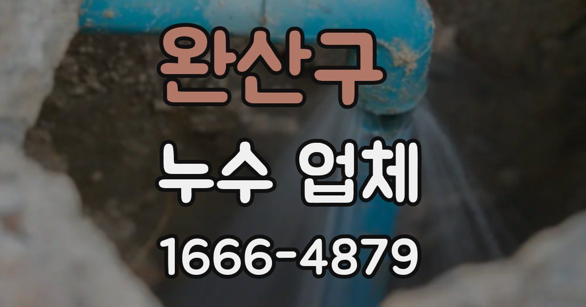 완산구 누수 업체