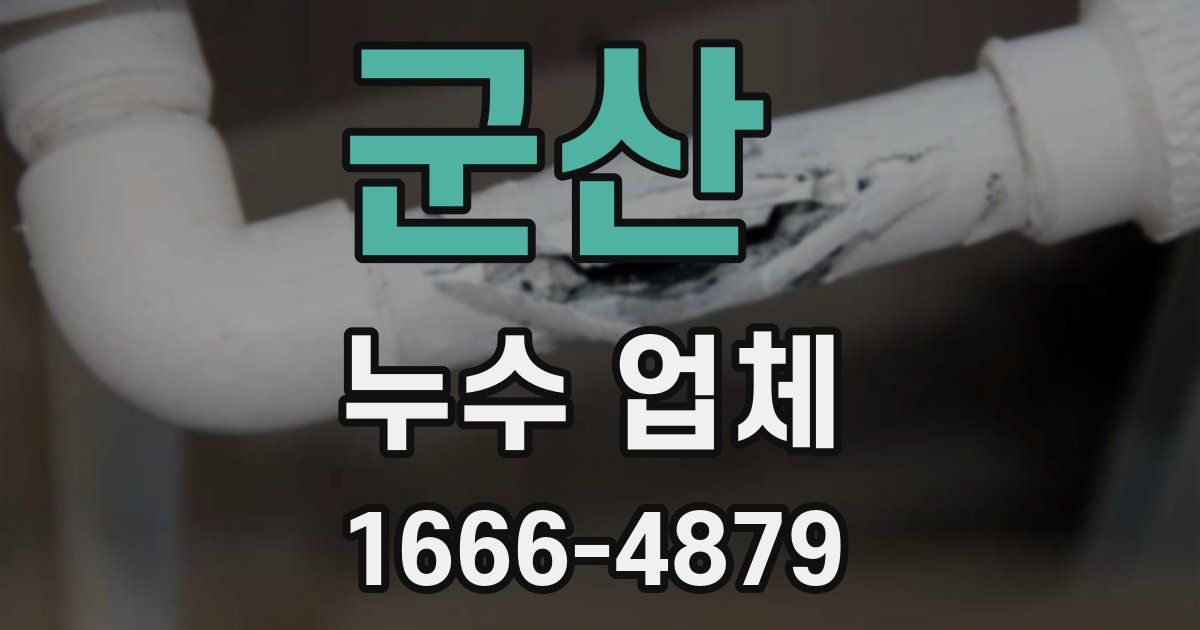 군산 누수 업체