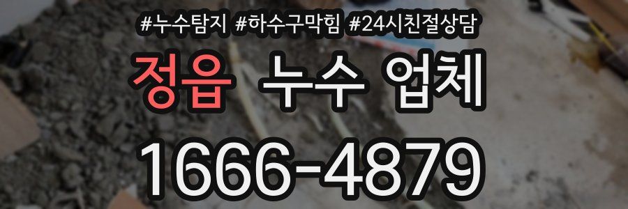 정읍 누수 업체