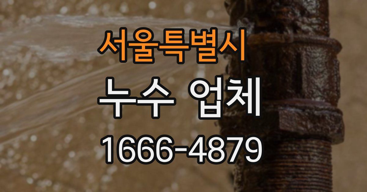 서울특별시 누수 업체