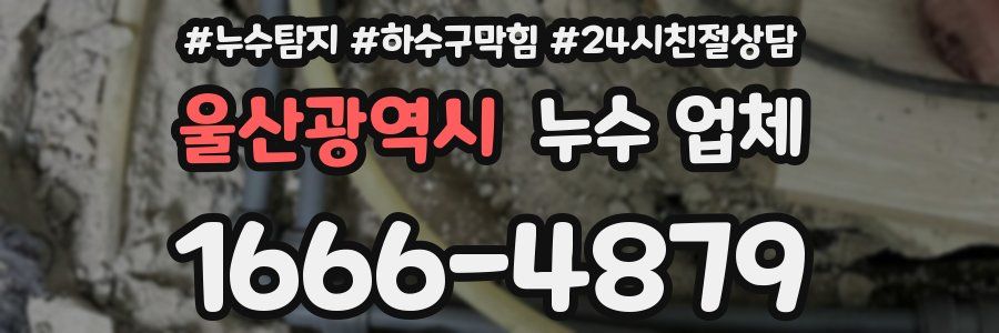 울산광역시 누수 업체