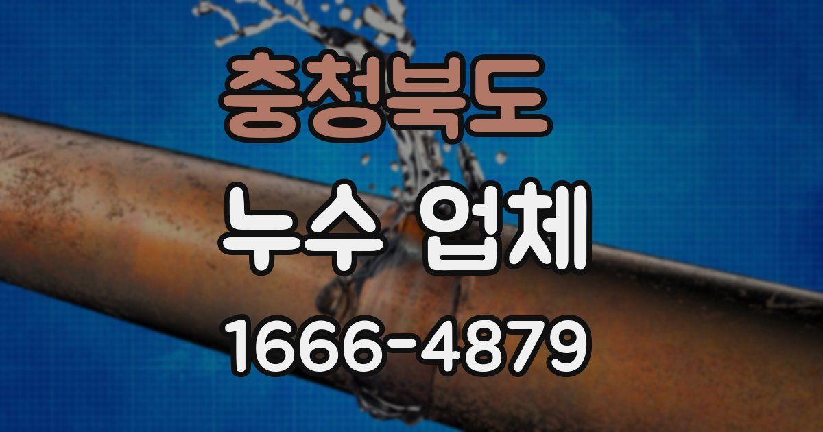 충청북도 누수 업체