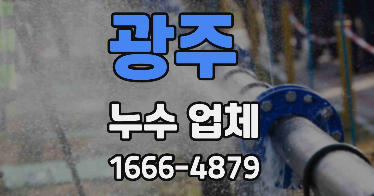 광주 누수 업체