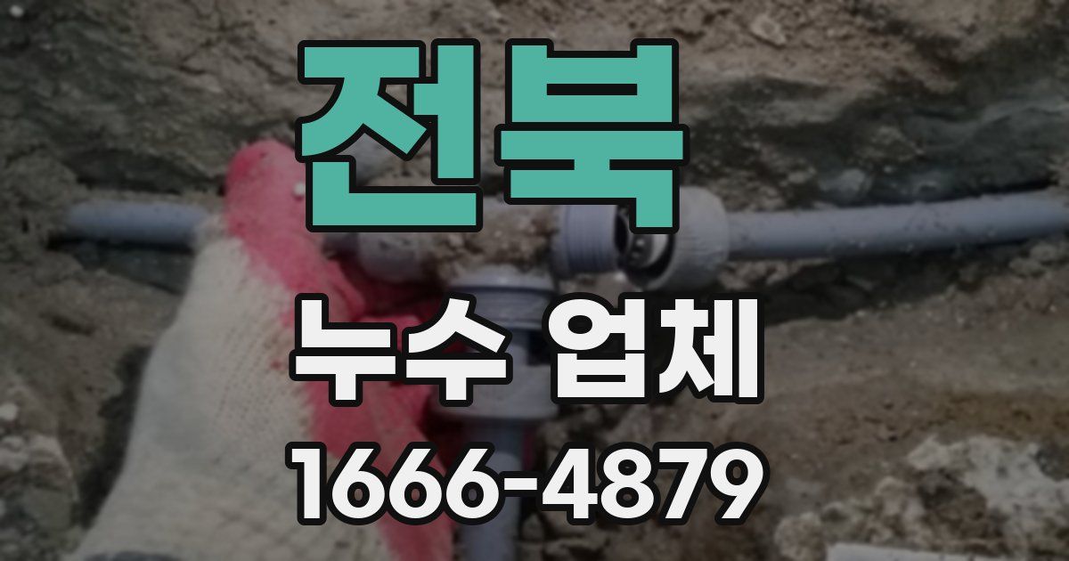 전북 누수 업체