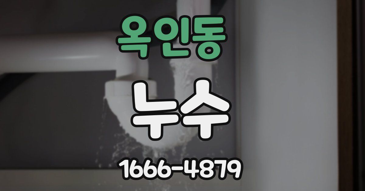 옥인동 누수