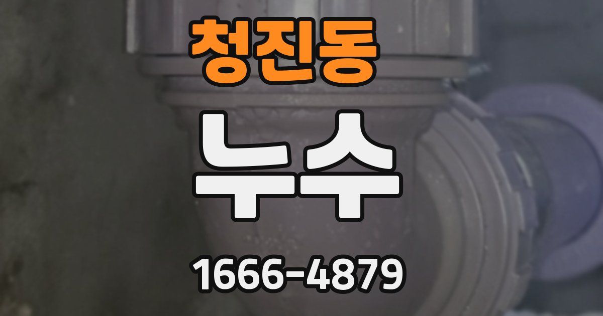 청진동 누수