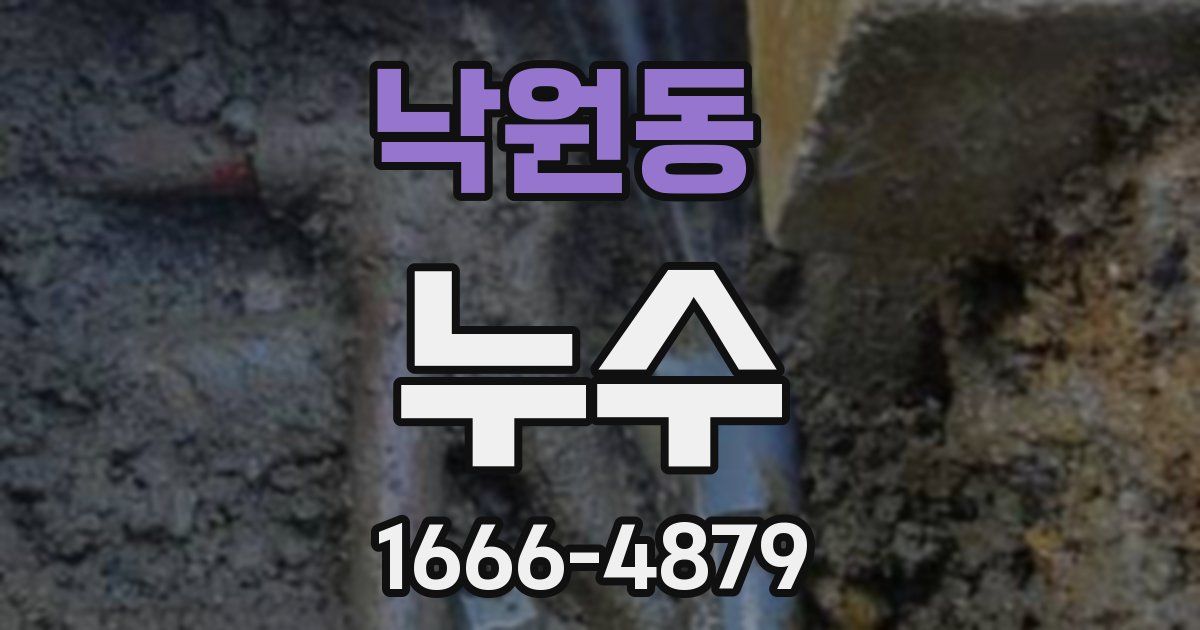 낙원동 누수