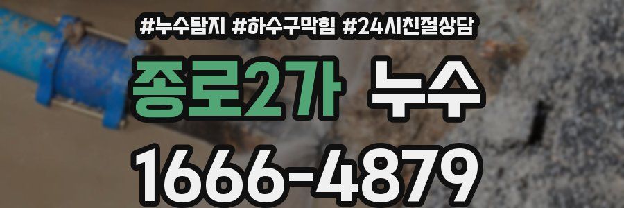 종로2가 누수