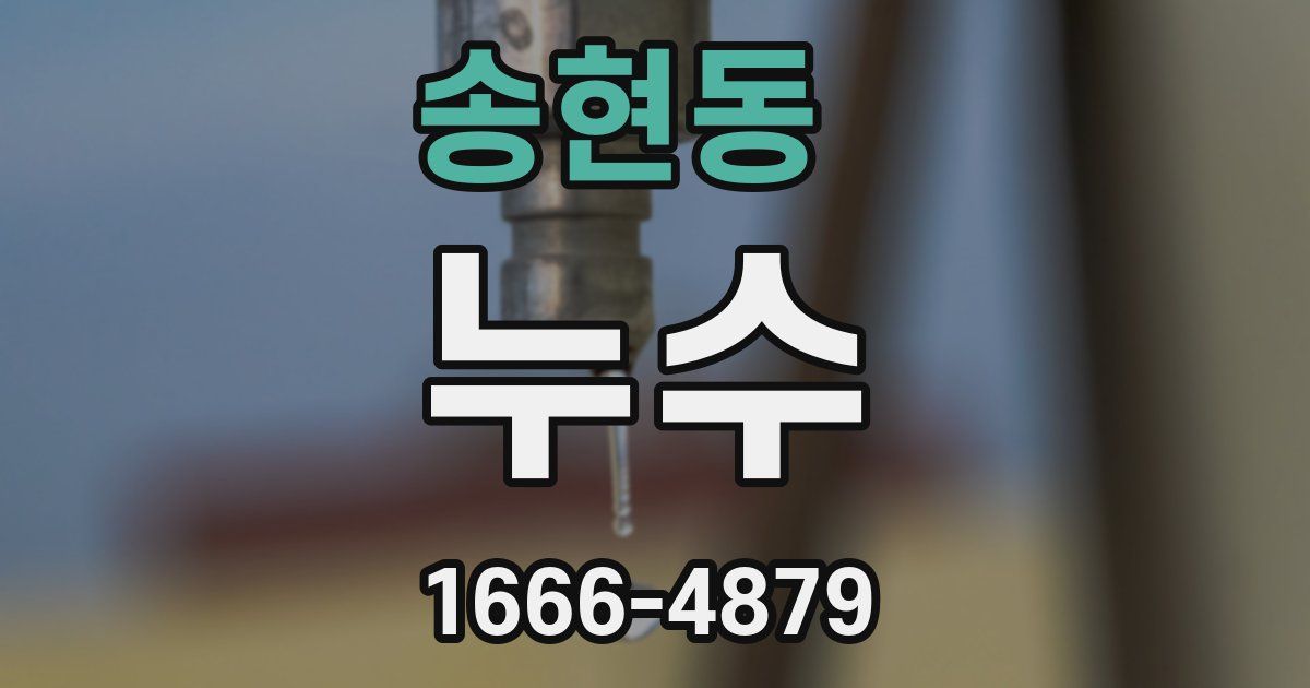 송현동 누수