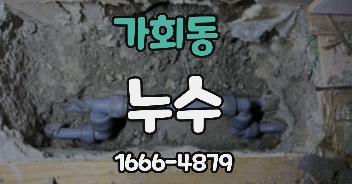 가회동 누수
