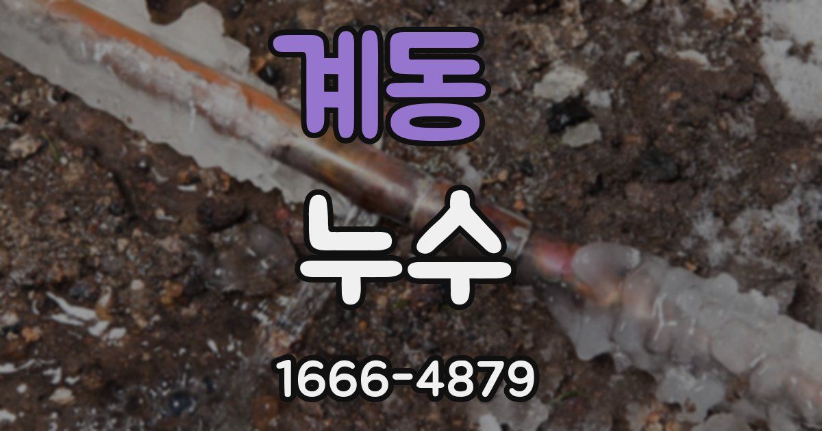 계동 누수