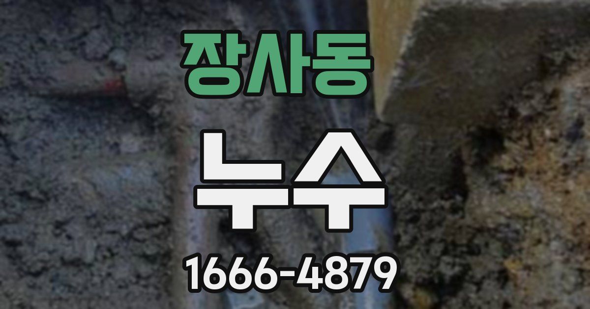 장사동 누수