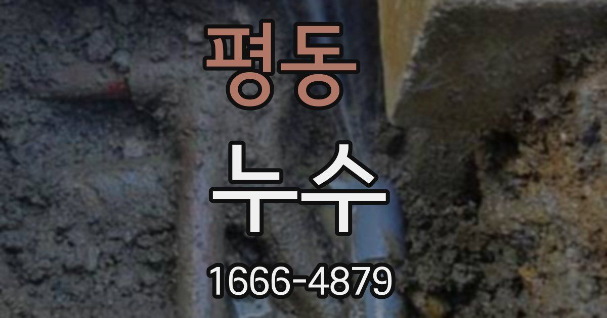 평동 누수