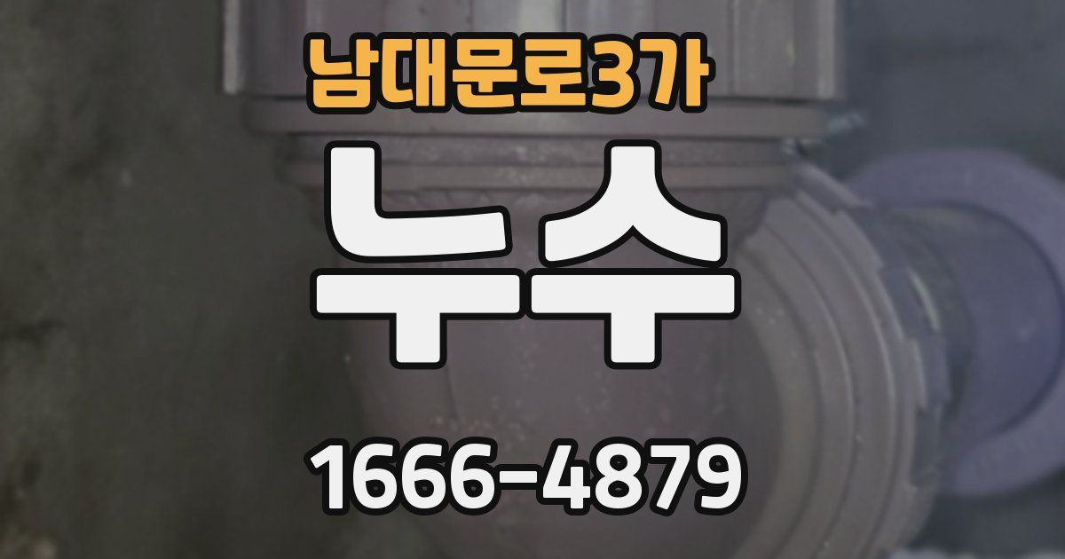 남대문로3가 누수