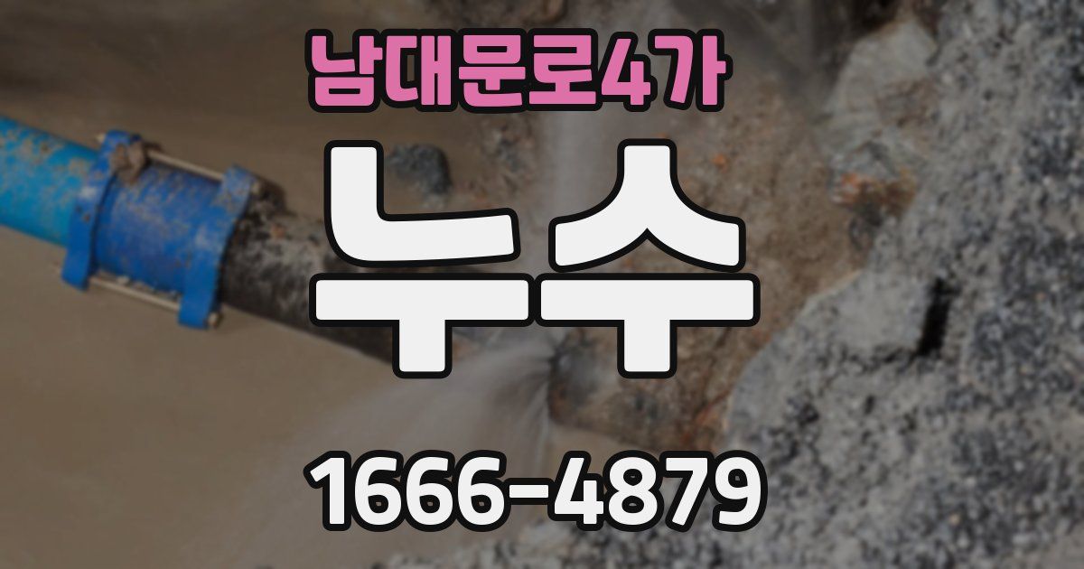 남대문로4가 누수