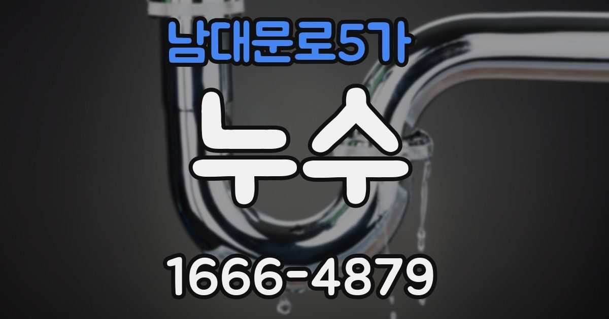 남대문로5가 누수