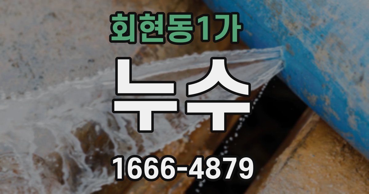회현동1가 누수