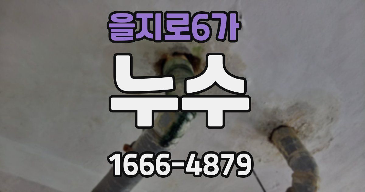 을지로6가 누수