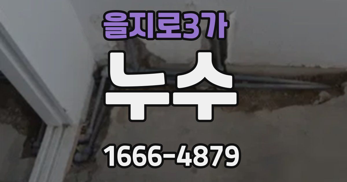 을지로3가 누수