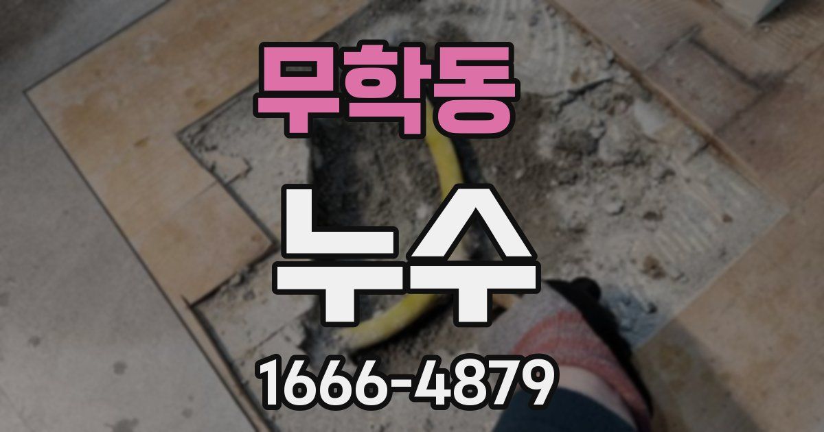무학동 누수