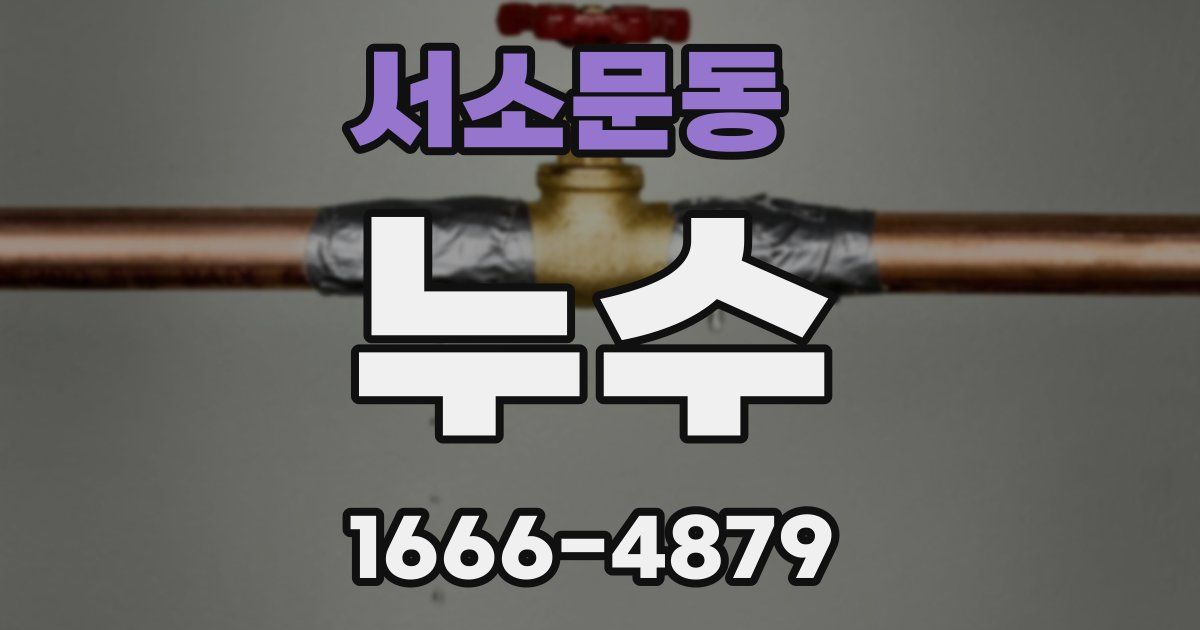 서소문동 누수