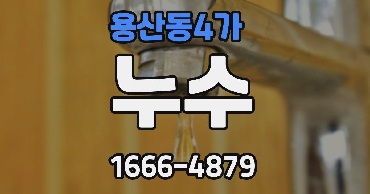 용산동4가 누수
