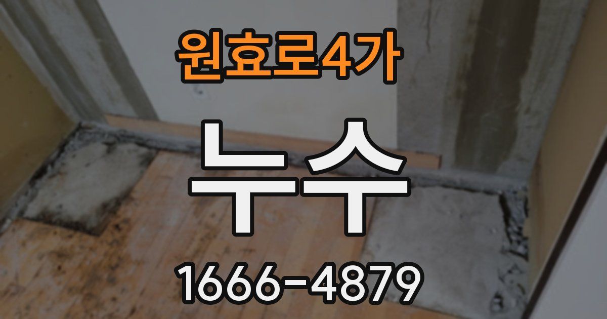 원효로4가 누수