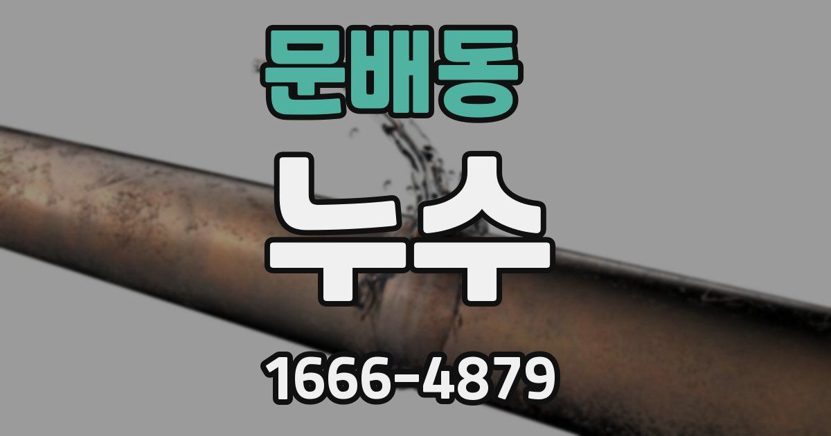 문배동 누수