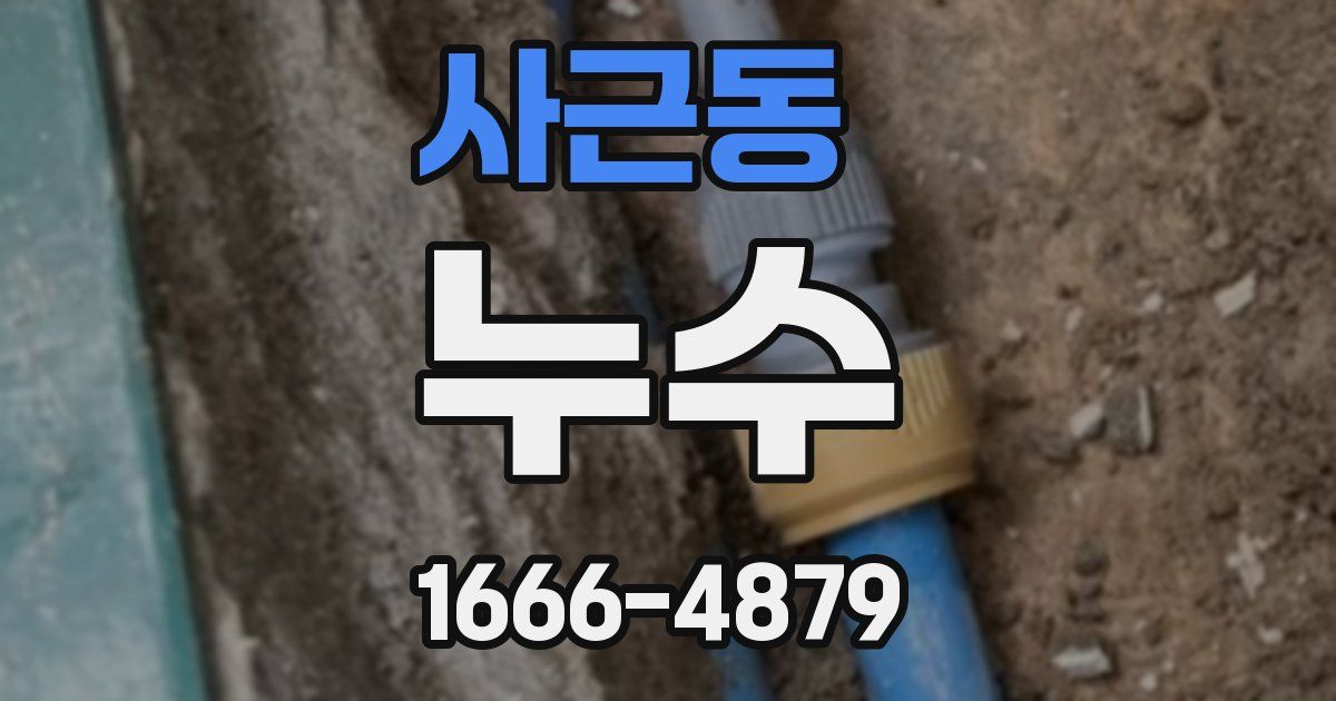사근동 누수