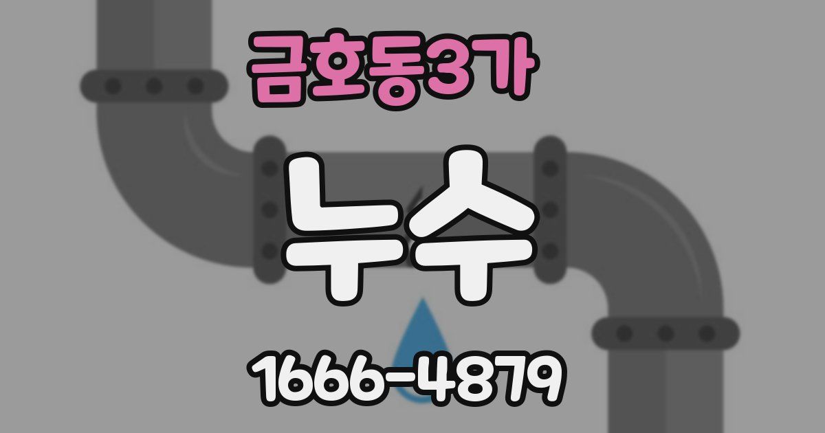 금호동3가 누수