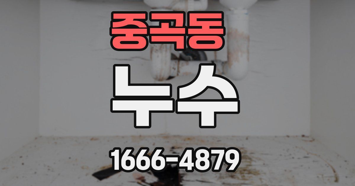 중곡동 누수