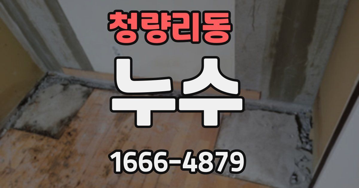 청량리동 누수