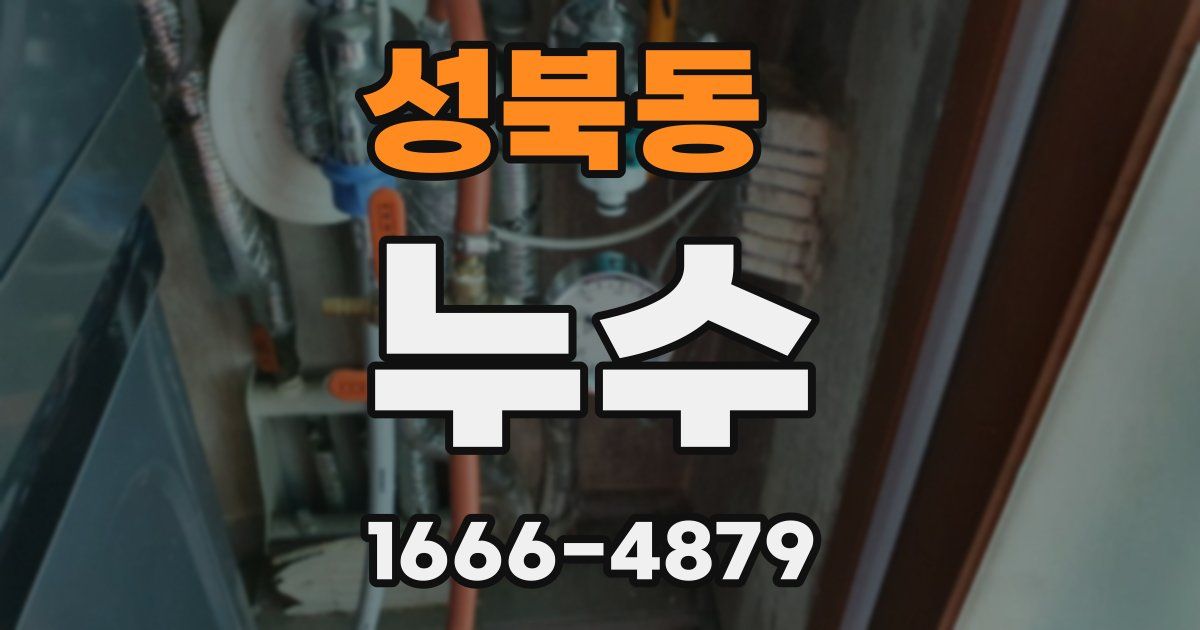 성북동 누수