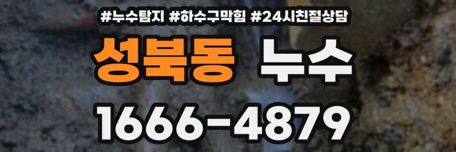 성북동 누수