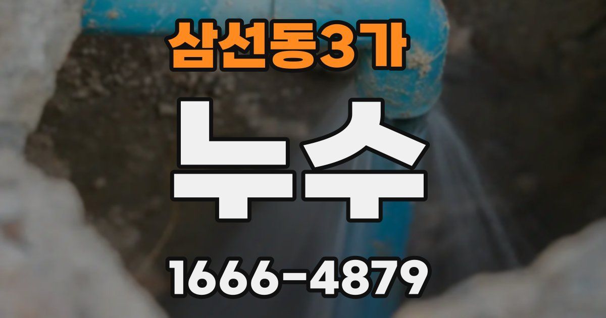 삼선동3가 누수