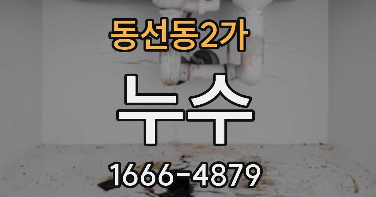 동선동2가 누수