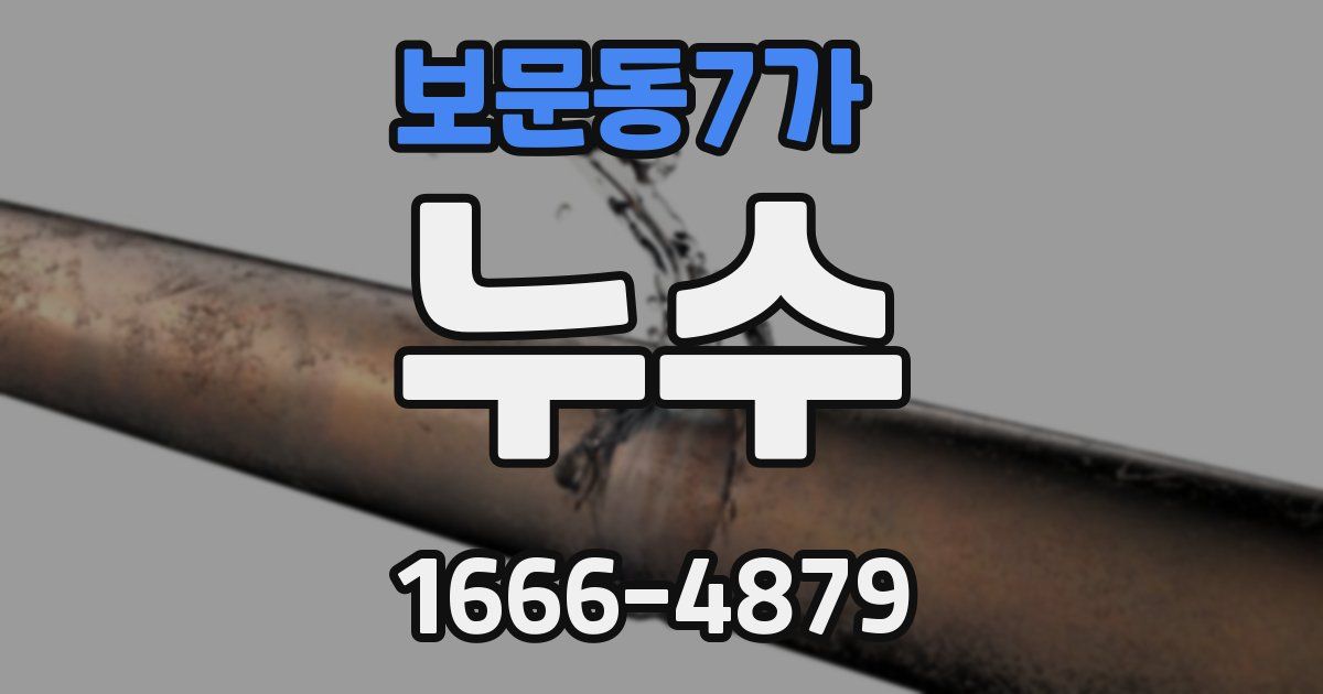 보문동7가 누수