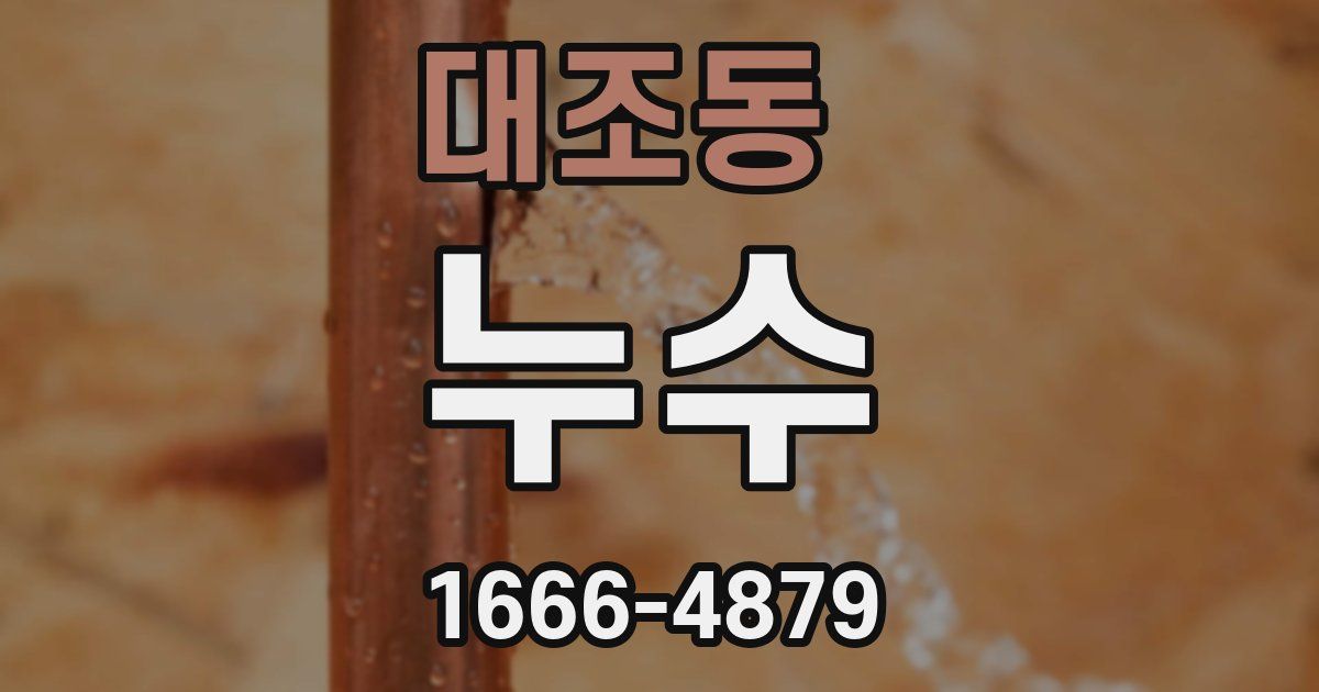 대조동 누수