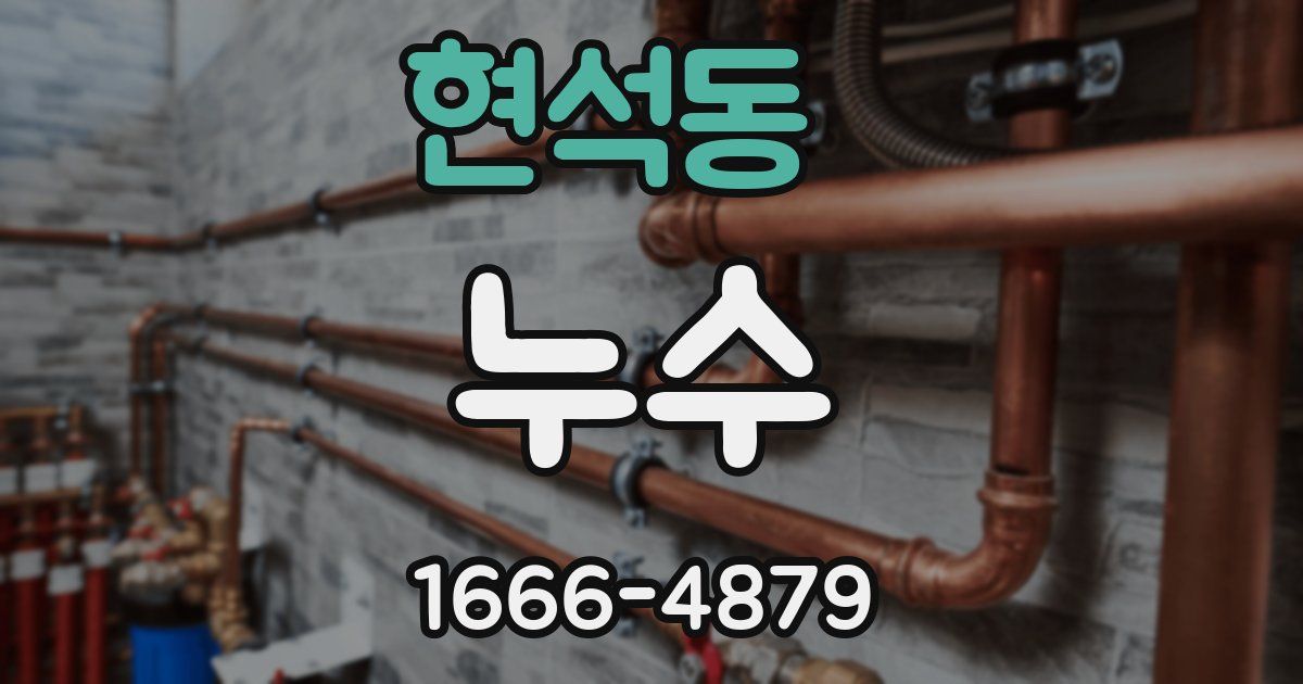 현석동 누수