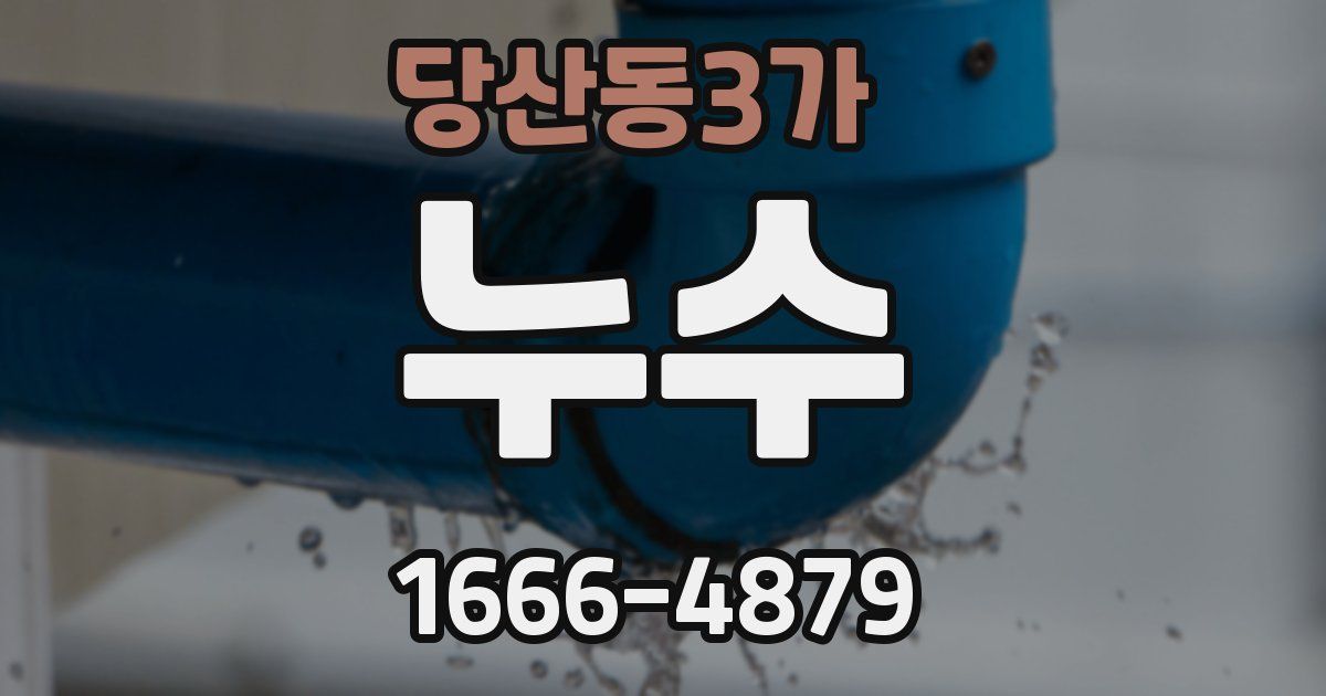 당산동3가 누수