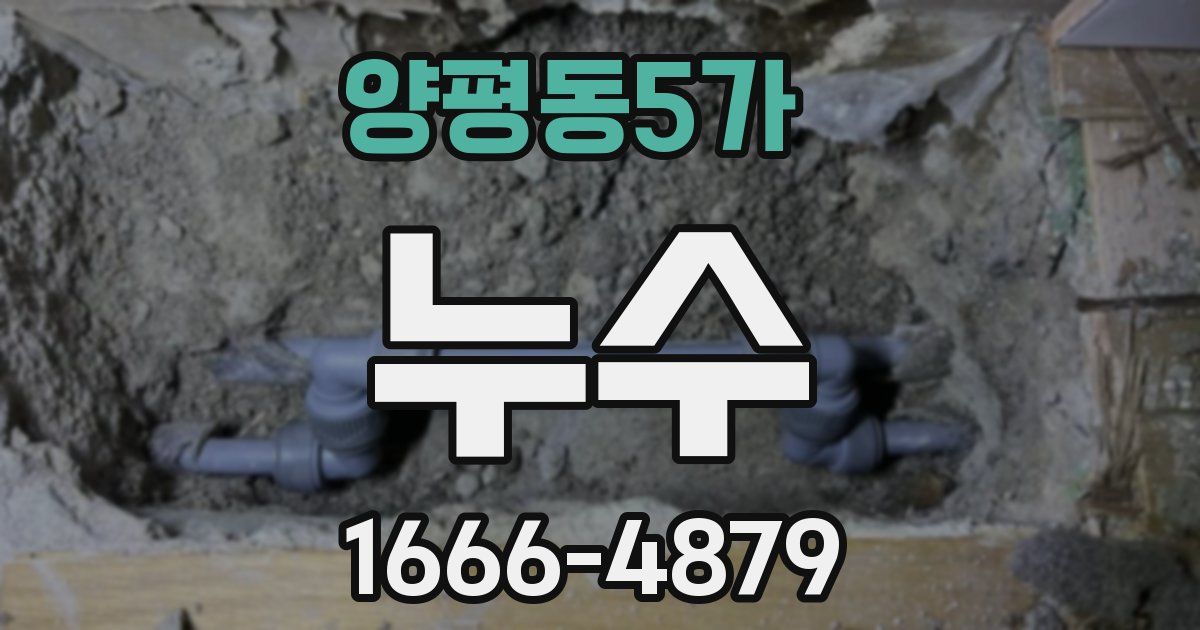 양평동5가 누수